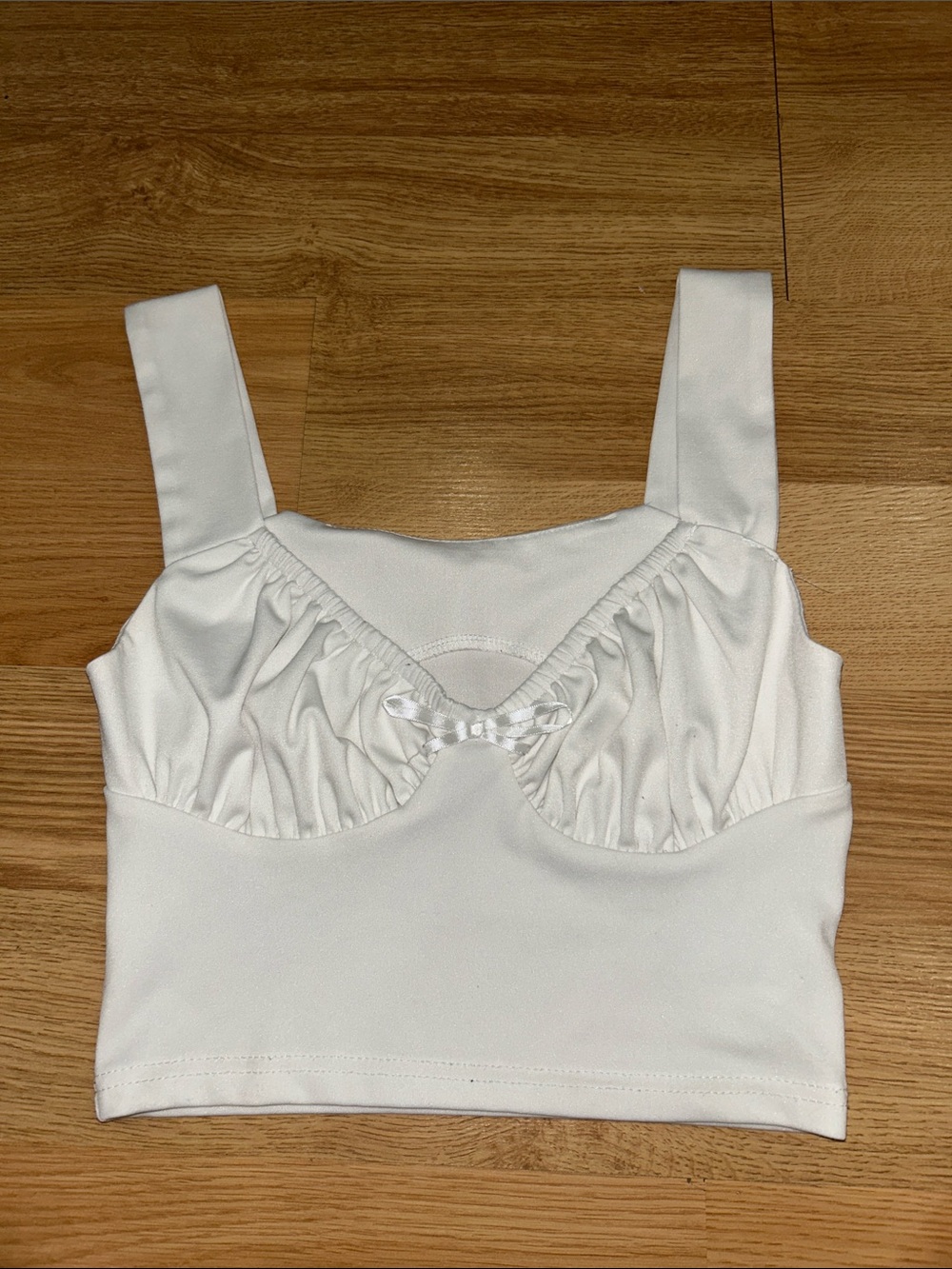 Women's White Crop Bralette Top - Classic Comfort